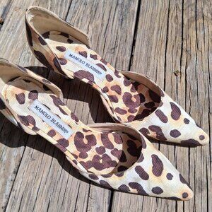 Manolo Blahnik leopard heels
